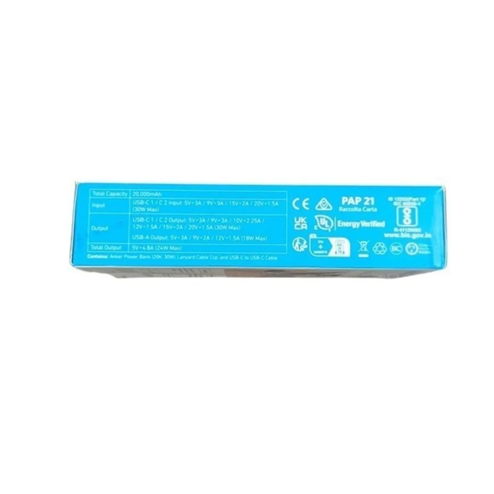 Pp5Um Anker 20k mAh Power Bank 30W Digital Display Portable Charger Black Read⬇️
